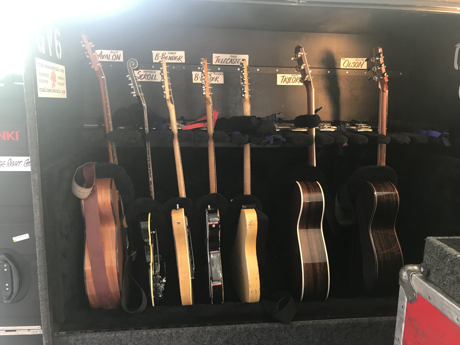 Guitars ready for touring